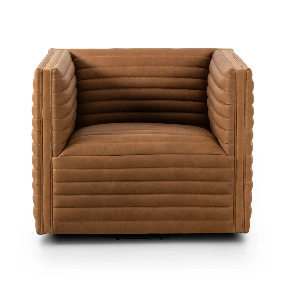 Padma Swivel Chair Eucapel Cognac