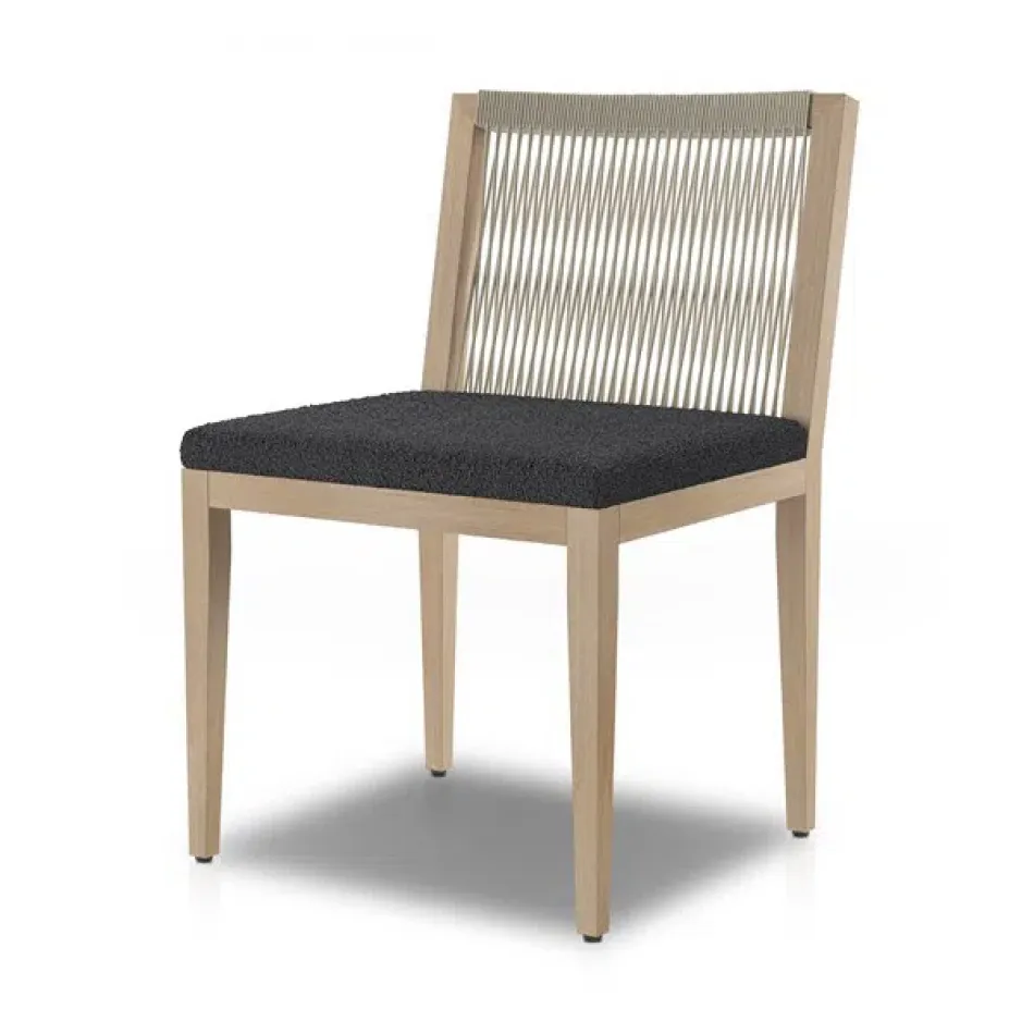 Sherwood Outdoor Dining Chair Washed Brown Fiqa Boucle Slate