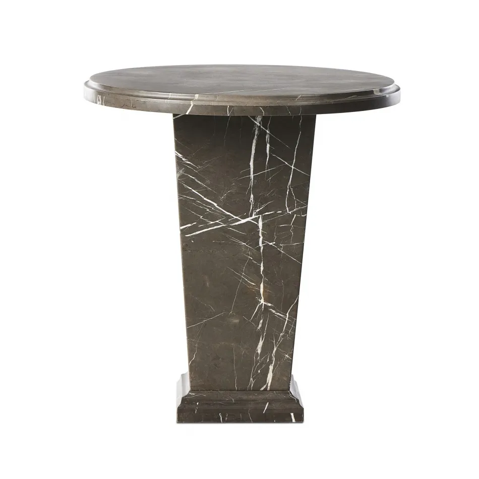 Eslo End Table Grey Italian Marble