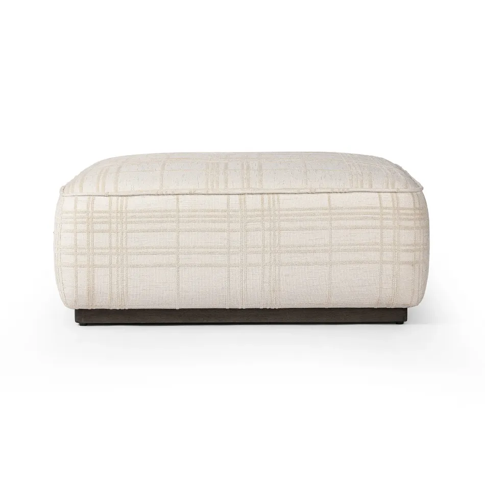 Sinclair Square Ottoman Sheffield Ivory 36"