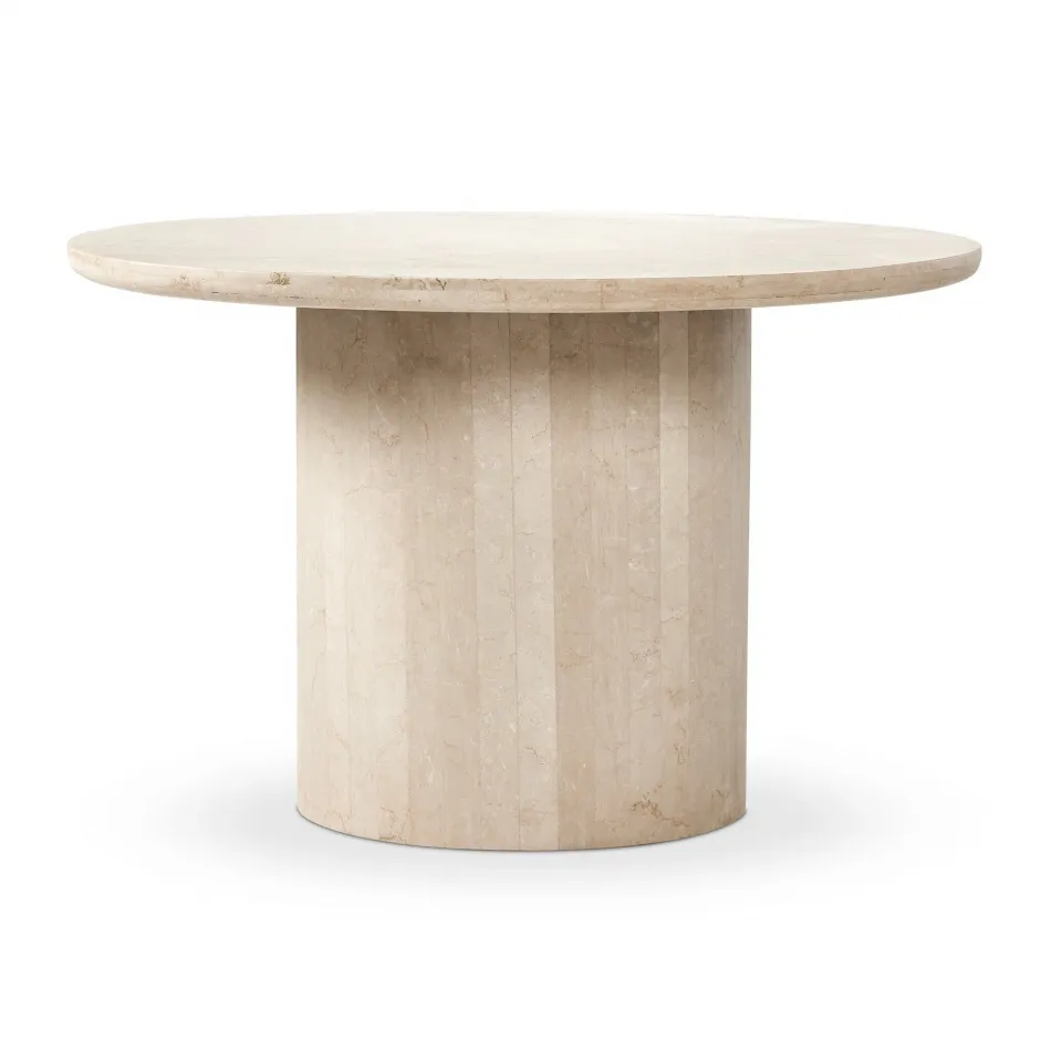 Oakland Outdoor Dining Table Outdoor Cream Marble