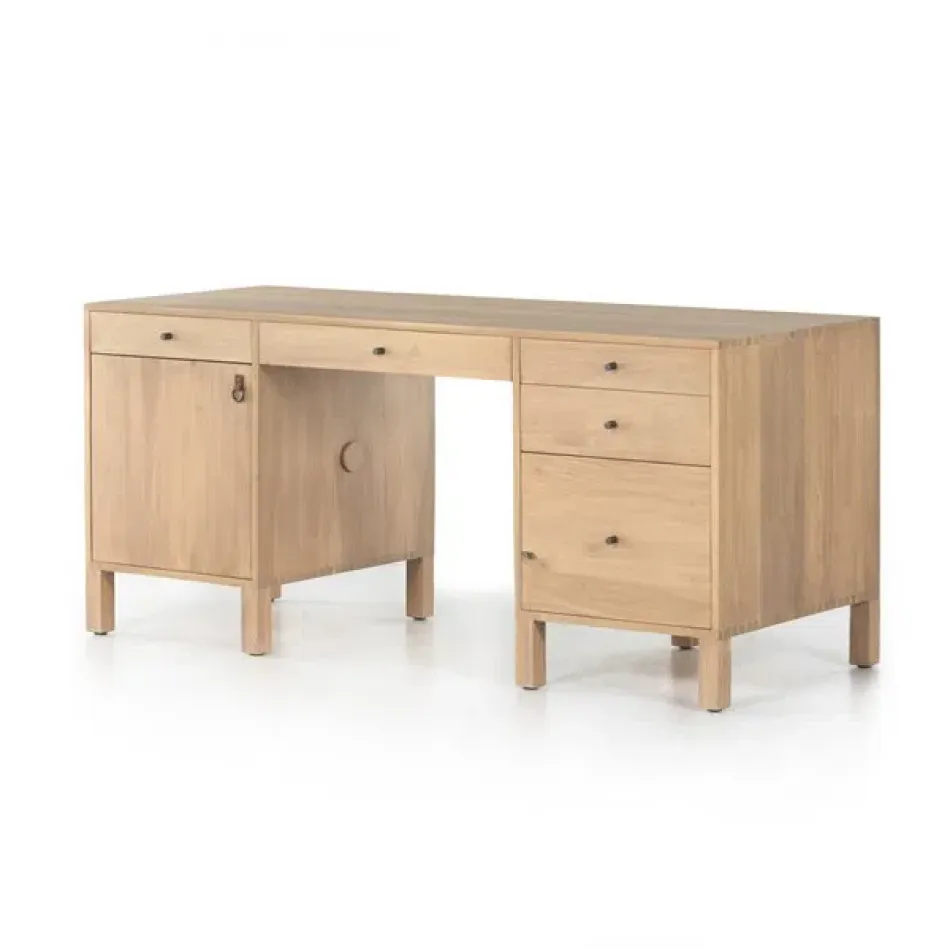 Isador Executive Desk Dry Wash Poplar