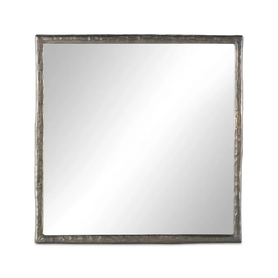 Langford Wall Square Mirror Smoked Nickel