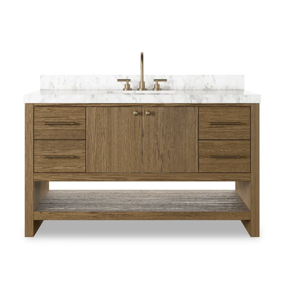 Anthem Single Wide Vanity Washed Natural Veneer