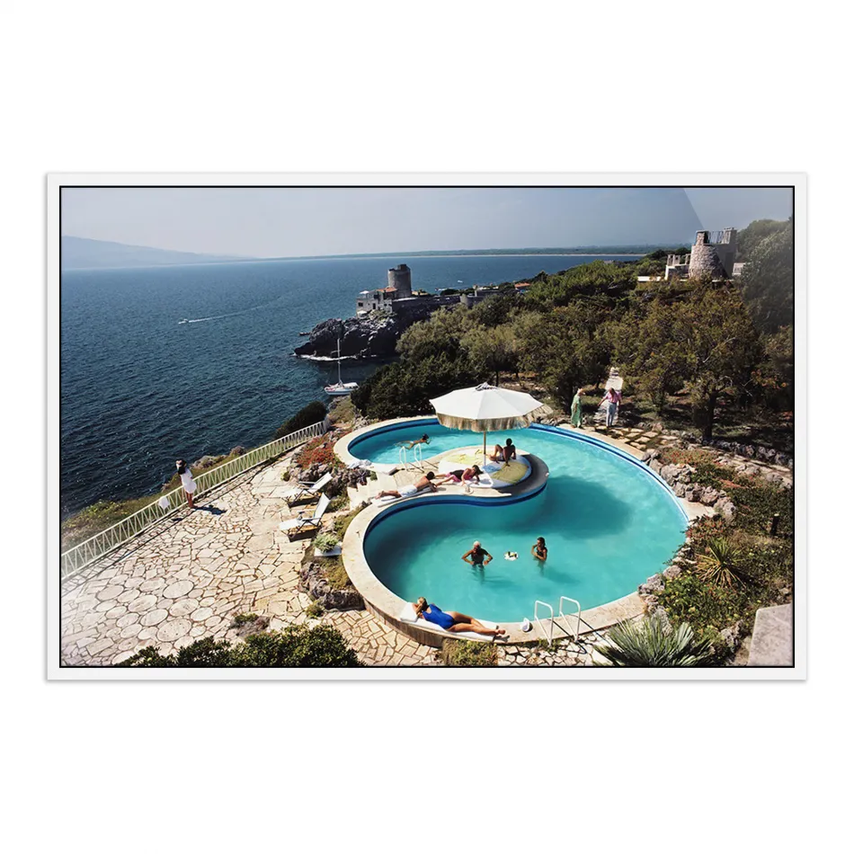 Pool At Villa Gli Arieti by Slim Aarons 48" x 32"