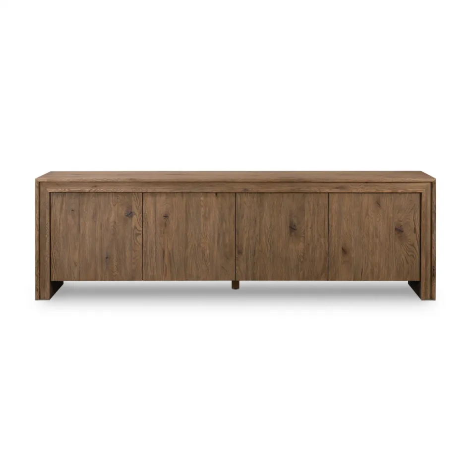 Chalmers Media Console Weathered Oak Veneer