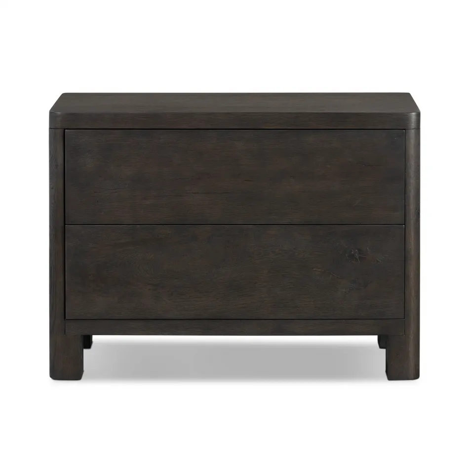 Noeline Nightstand Smoked Black Oak Veneer