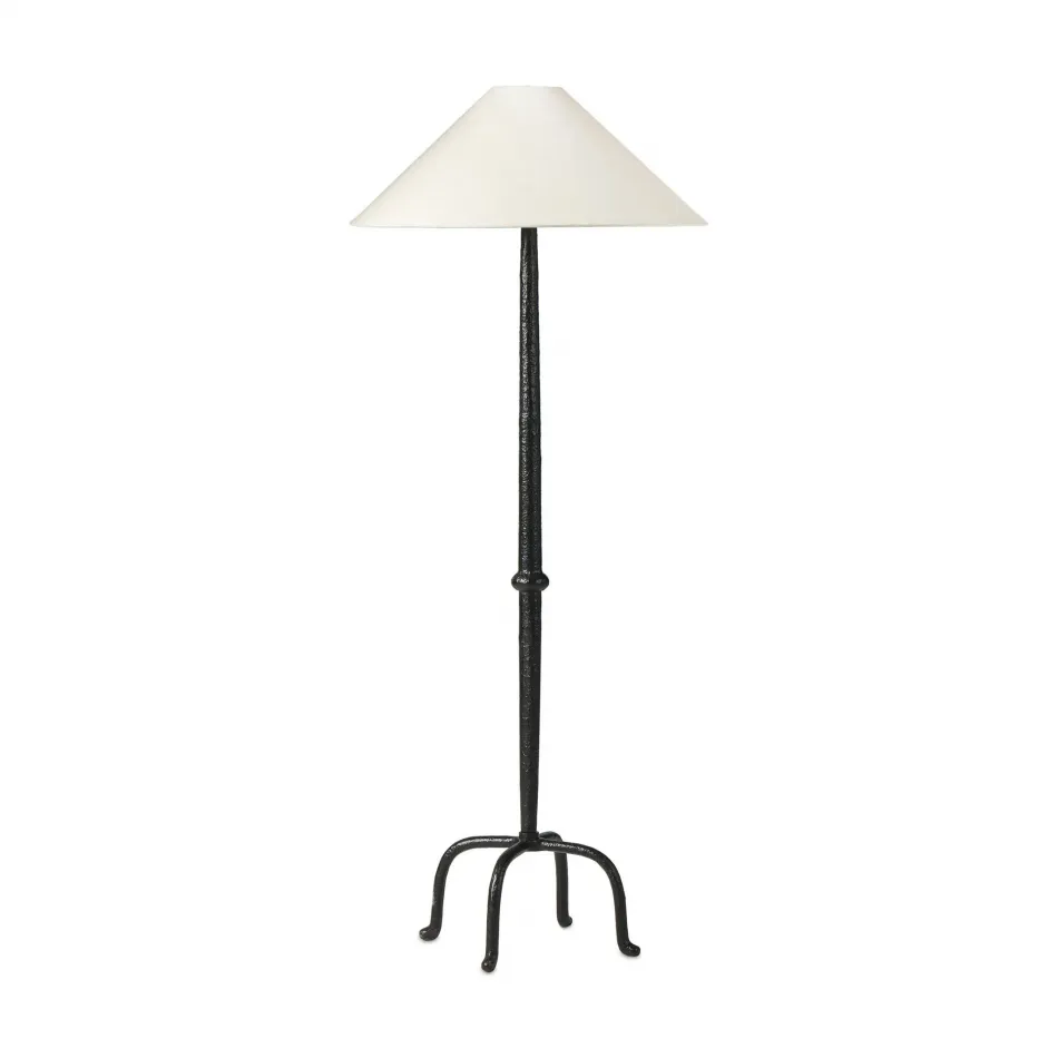 Neville Floor Lamp Matte Black Cast Aluminum