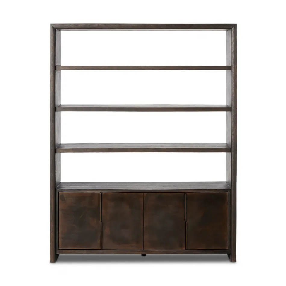 Arlington Bookcase Espresso Oak Veneer