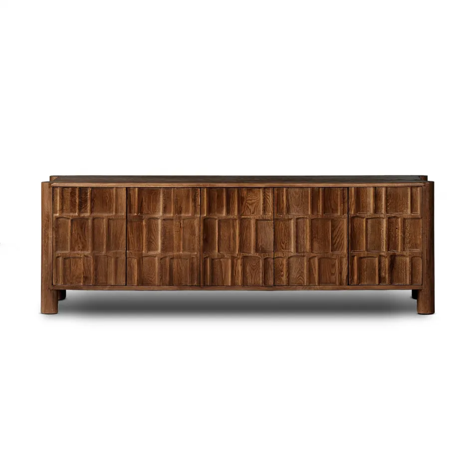 Ezri Media Console Cocoa Oak