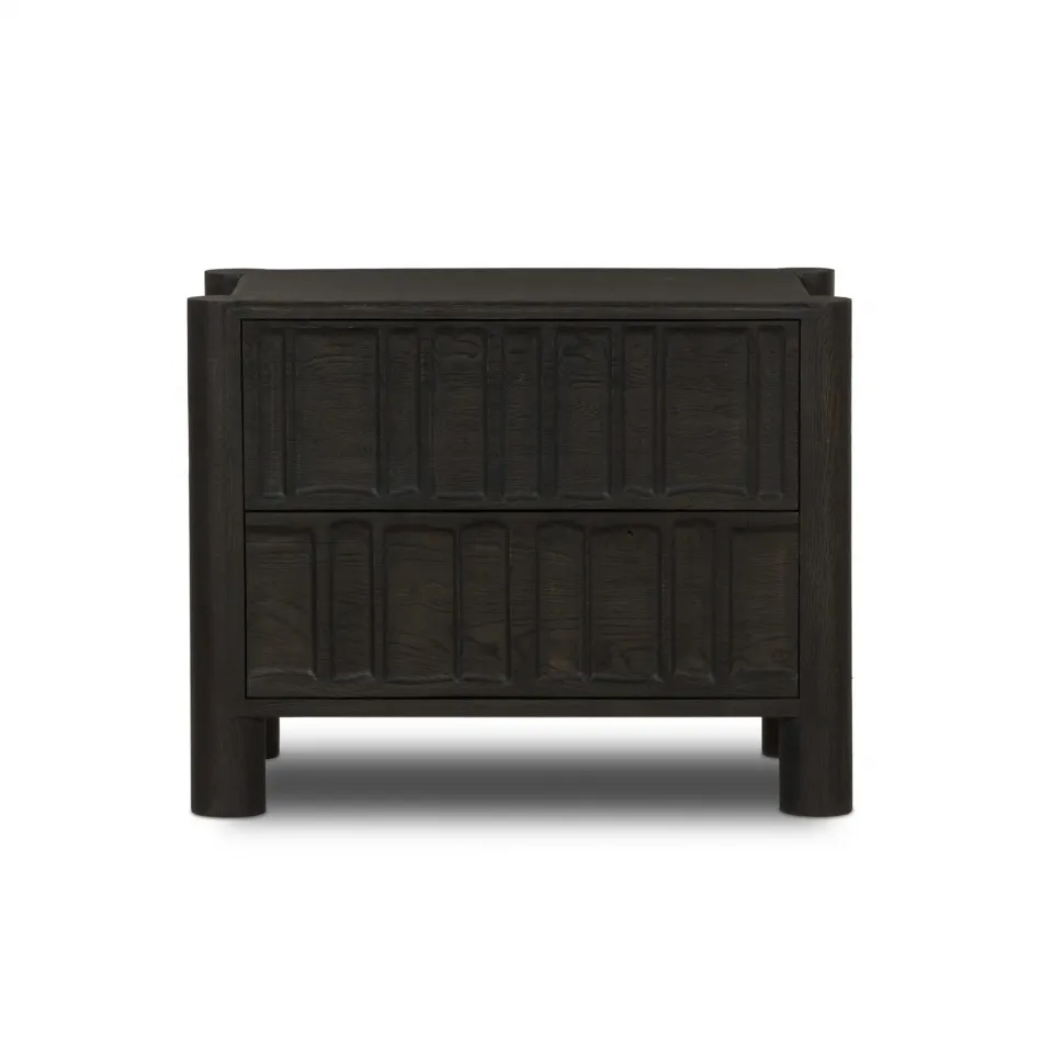 Ezri Nightstand Black Oak