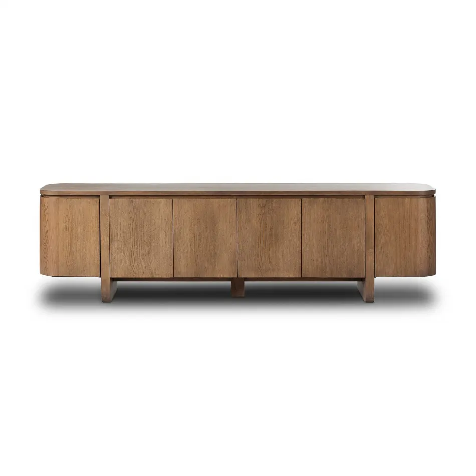 Elle Media Console Tawny Oak