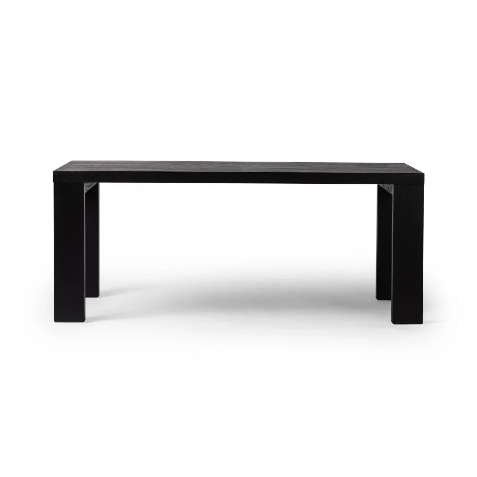 Millie Dining Table 72" Drifted Matte Black Veneer