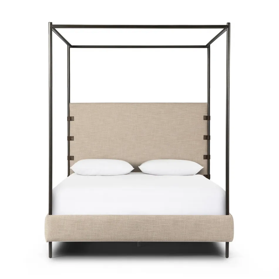 Anderson Canopy Bed Palm Ecru Queen