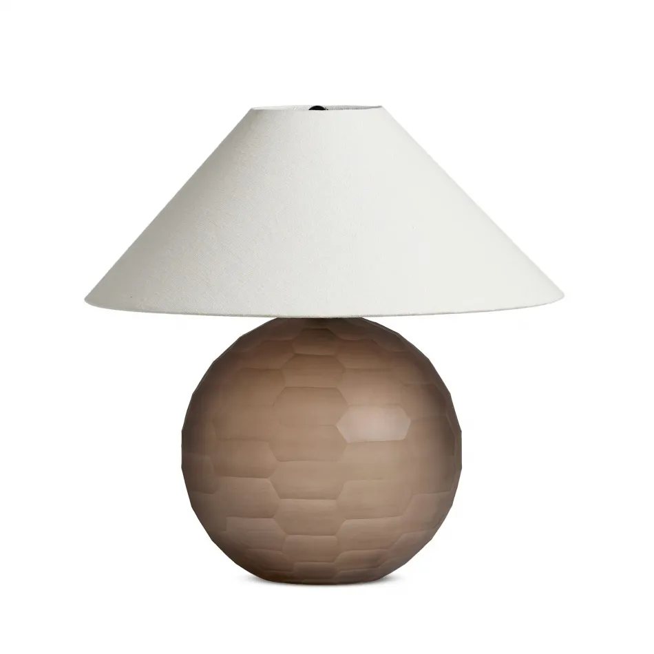 Sienna Table Lamp Smoked Textured Glass