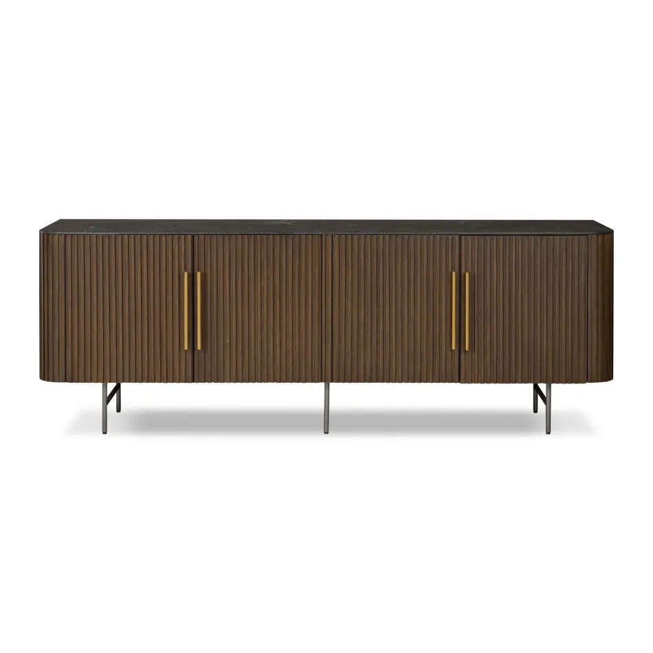 Fletcher Media Console Terra Brown Oak