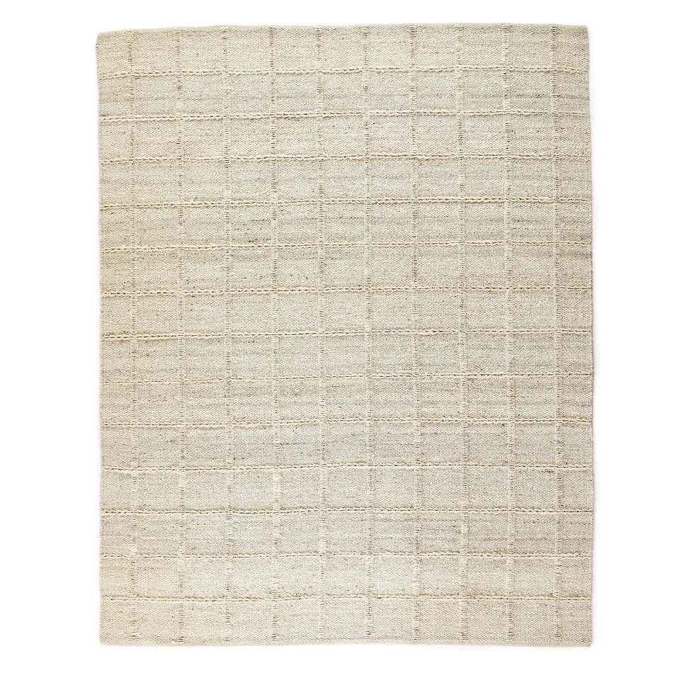 Grid Jute Rug Bleached 9' x 12'