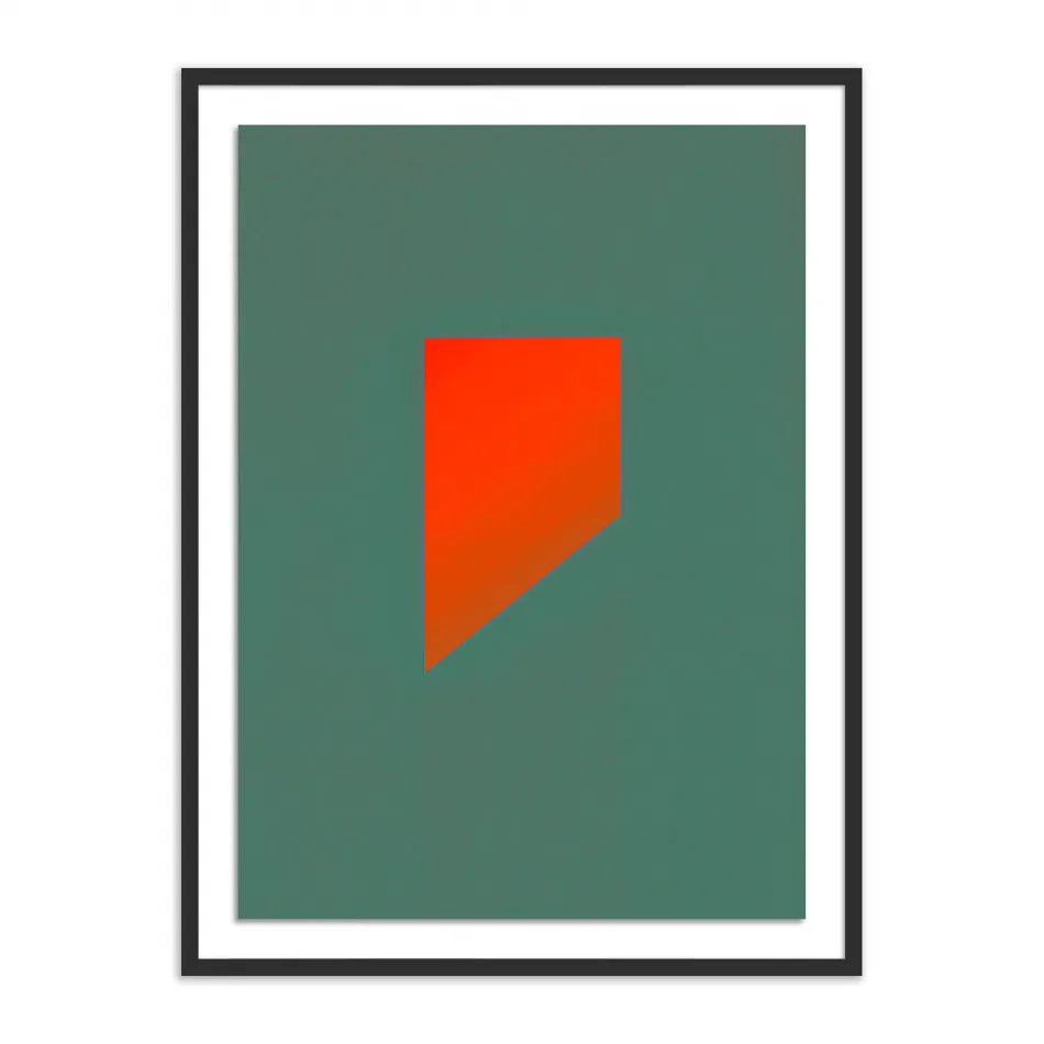 Primordial Stroke Orange by David Grey 18" x 24" Black Maple