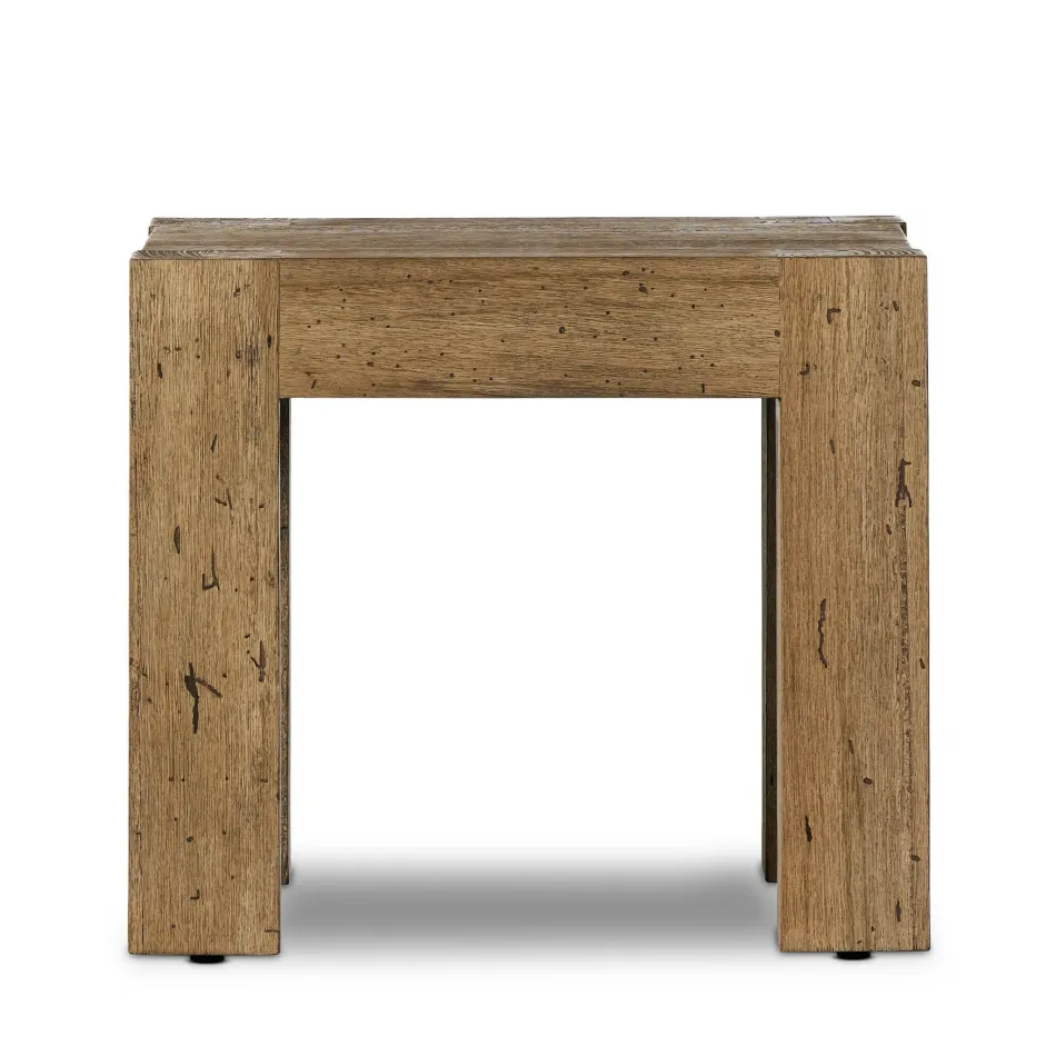 Abaso End Table Rustic Wormwood Oak