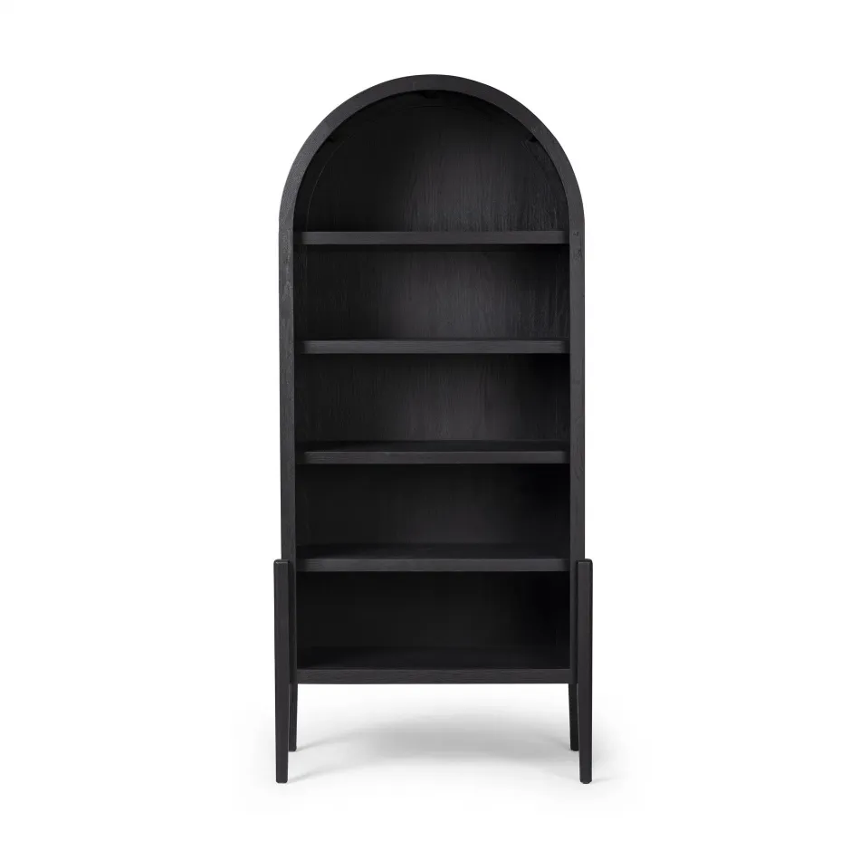 Tolle Bookcase Drifted Matte Black W/ Black Shelves