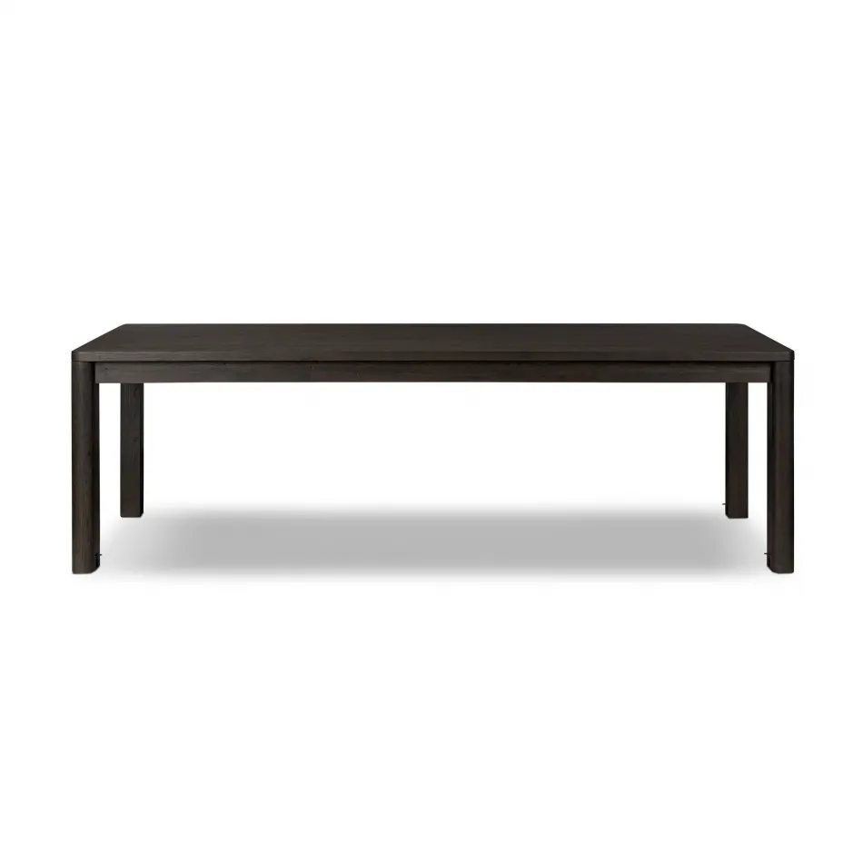 Noeline Double Extension Dining Table Smoked Black Oak Veneer Smoked Black Oak