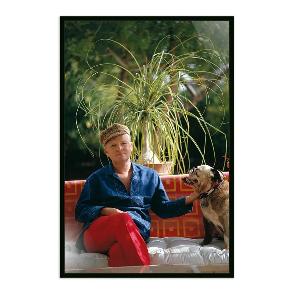 Truman Capote by Slim Aarons Black Maple Floater 32" x 48"