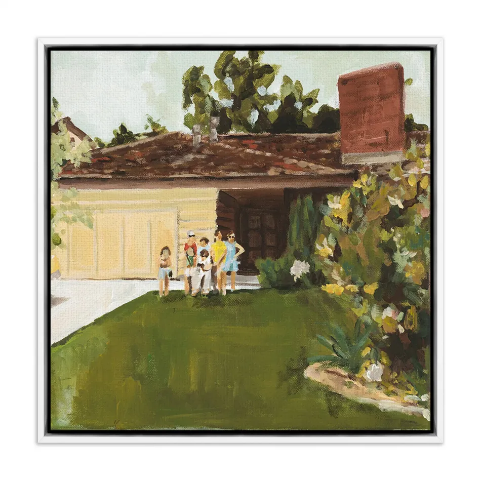 Westlake, Cal. Aug. 1970 by Amanda Snyder White Maple Floater 48" x 48" White Maple Framed Canvas