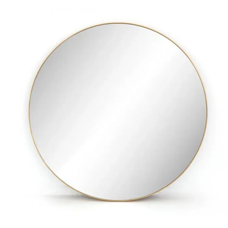 Bellvue Round Mirror Polished Brass