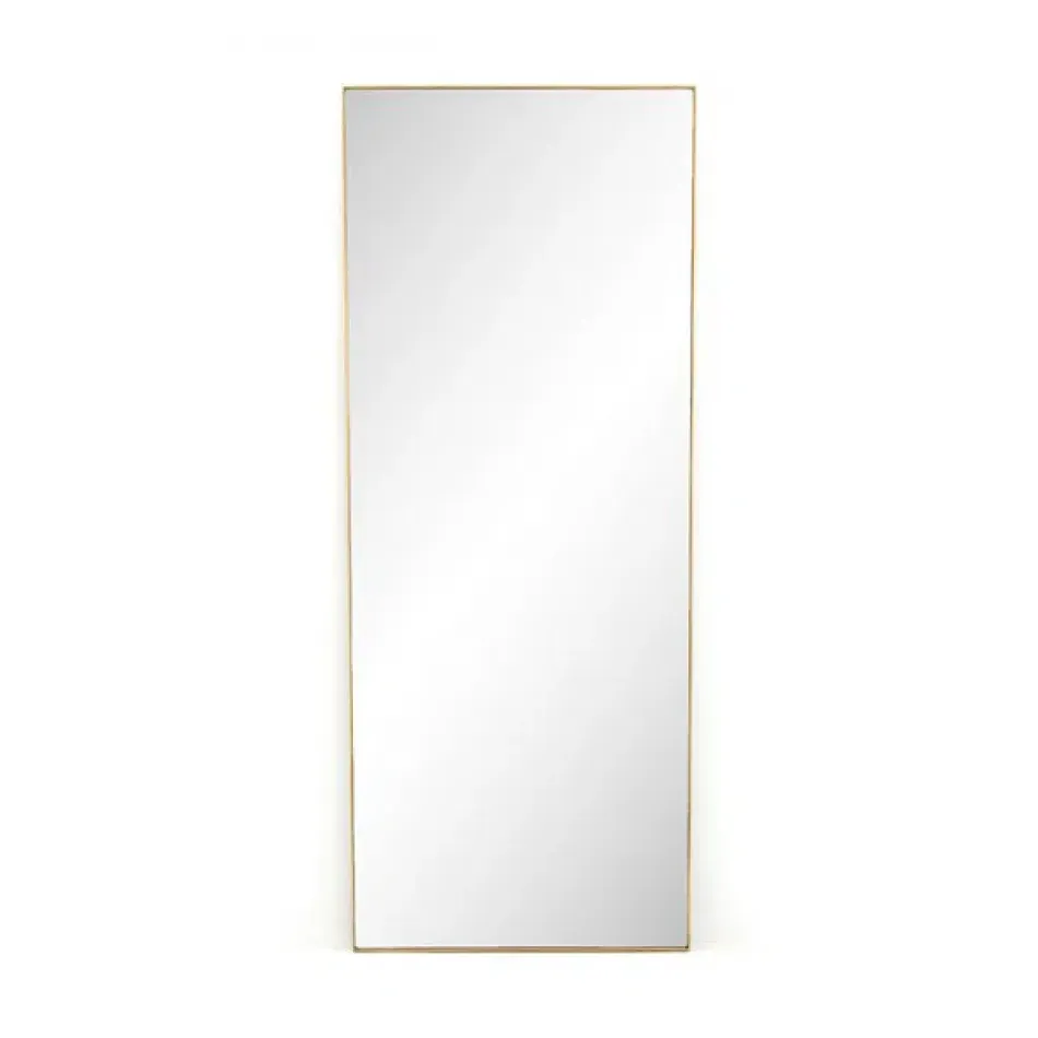 Bellvue Rectangular Floor Mirror Polished Brass