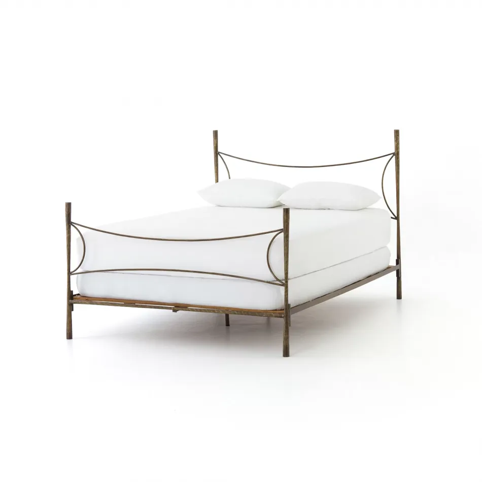 Westwood King Bed Antique Brass