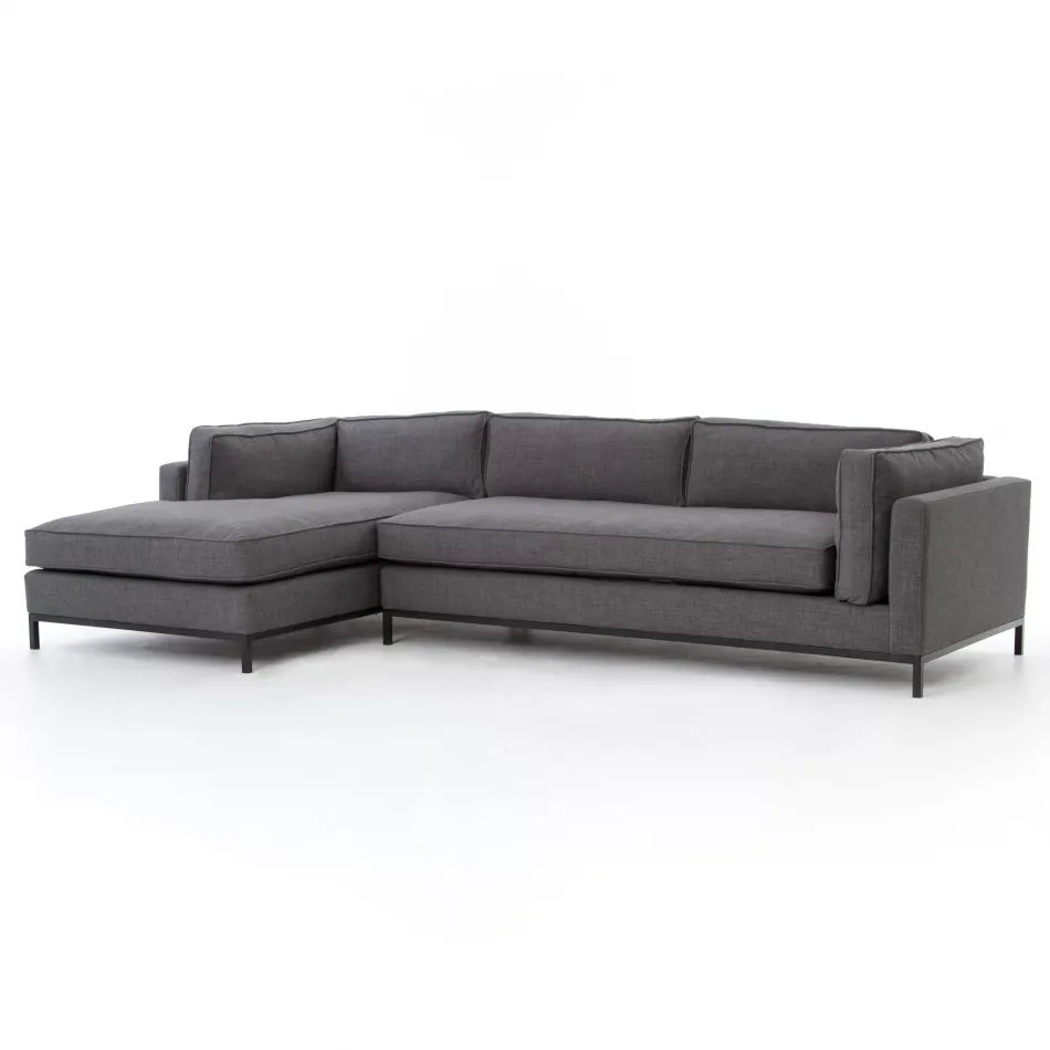 Grammercy 2 Pc Sectional Left Arm Facing Chaise Bennett Charcoal