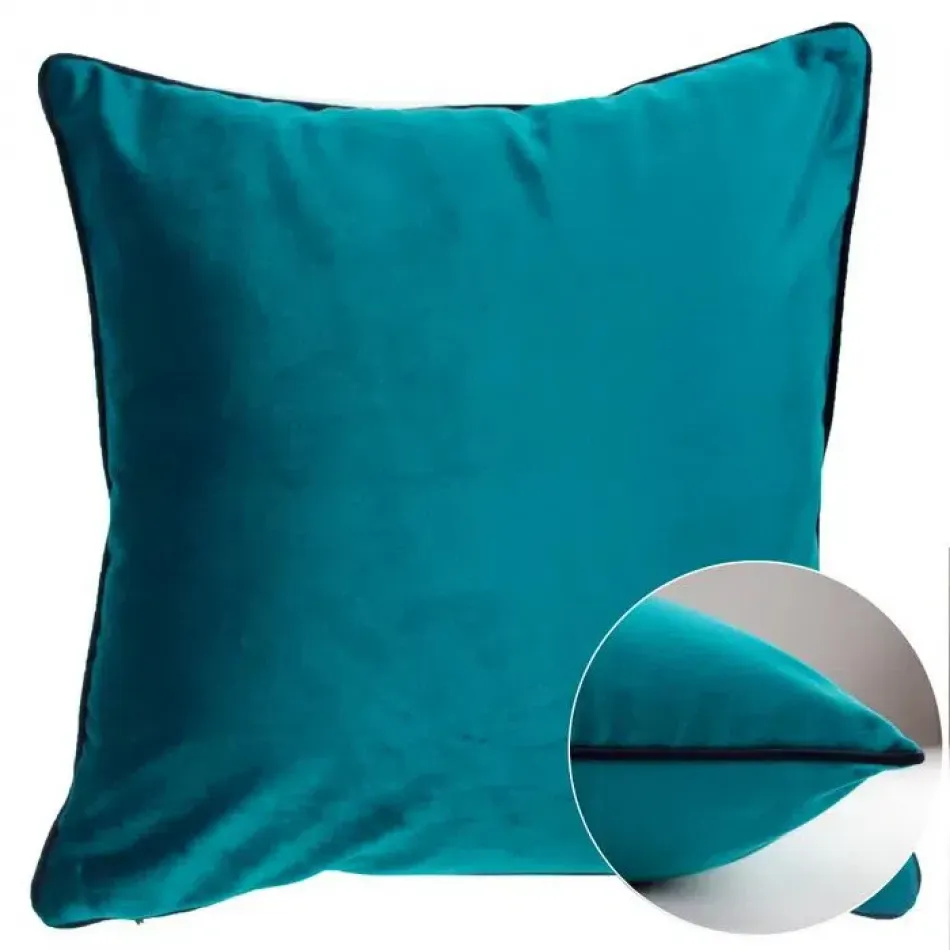 Velours Uni Canard-Marine Cushion cover 16" x 16"