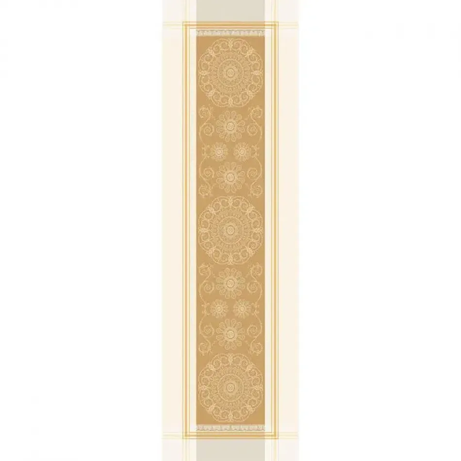 Galerie Royale Reflets D'Or Green Sweet Stain-Resistant Cotton Runner 21" x 72"