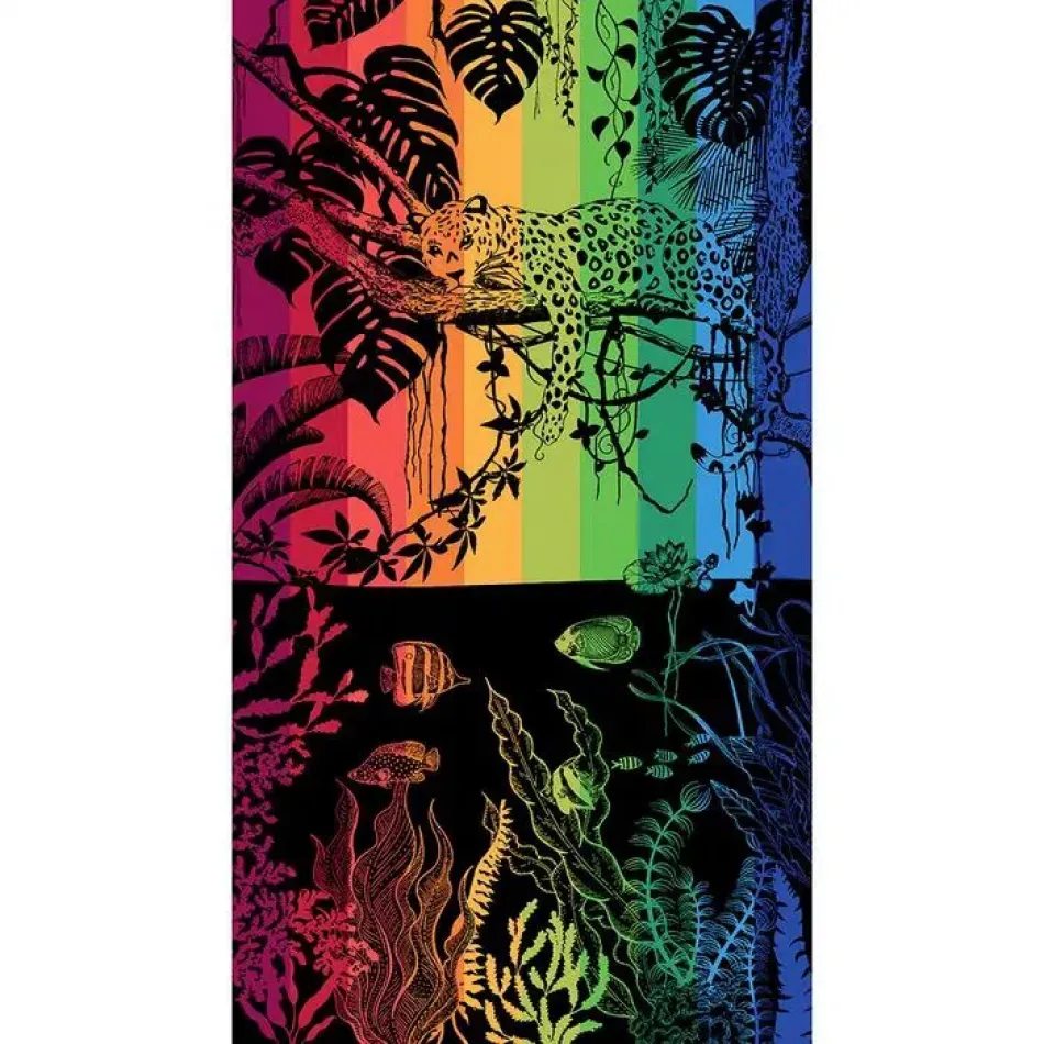 Guyana Rainbow Beach Towel 39" x 71" 100% Cotton