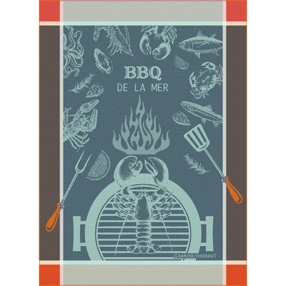 Bbq De La Mer Bleu Kitchen Towel 22" x 30"