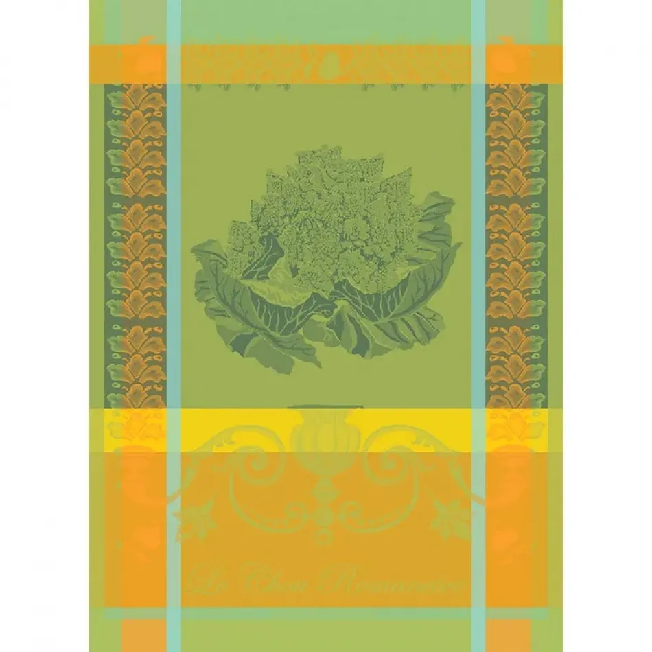 Le Chou Romanesco Vert Kitchen Towel 22" x 30"