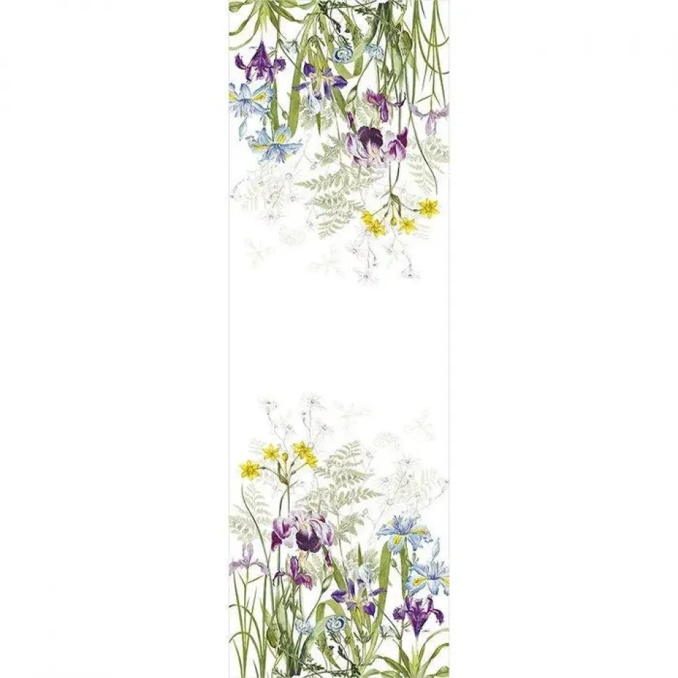 Iris D'Hiver Blanc Runner 20" x 61"