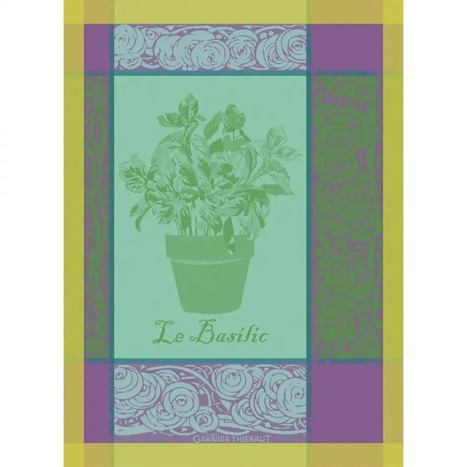 Basilic Purple Kitchen Towel 22"x30", 100% Cotton