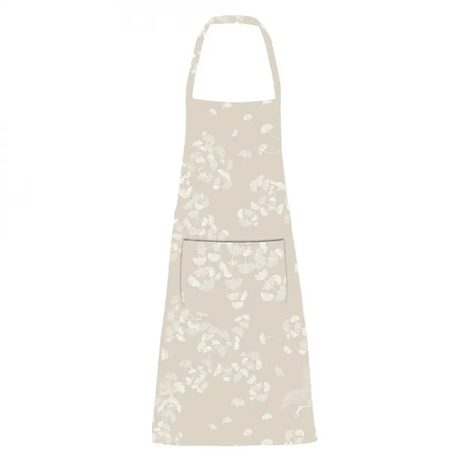 Mille Ginkos Naturel Apron 30"x33", Coated Cotton