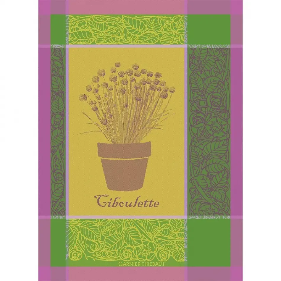 Ciboulette Menthol Kitchen Towel 22"x30", 100% Cotton