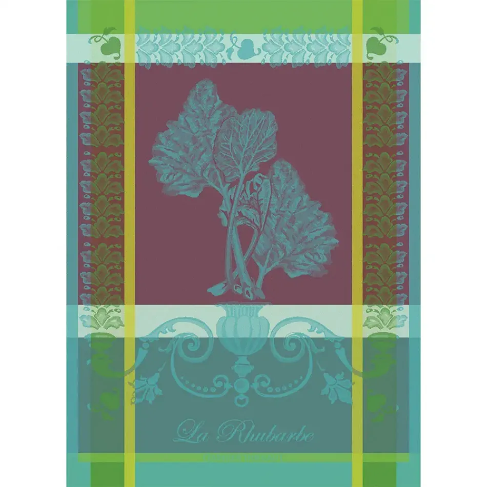 La Rhubarbe Turquoise Kitchen Towel 22"x31"