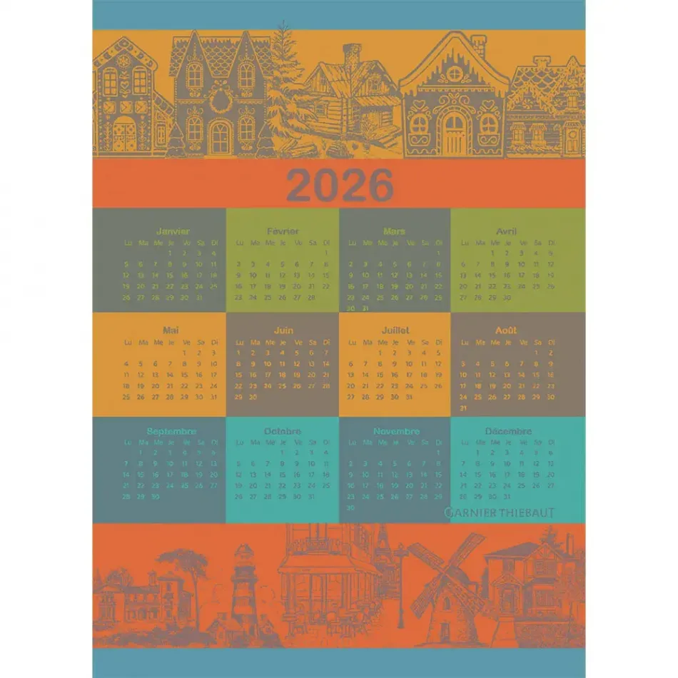 Calendrier 2026 Celebration Kitchen Towel 22"x31"