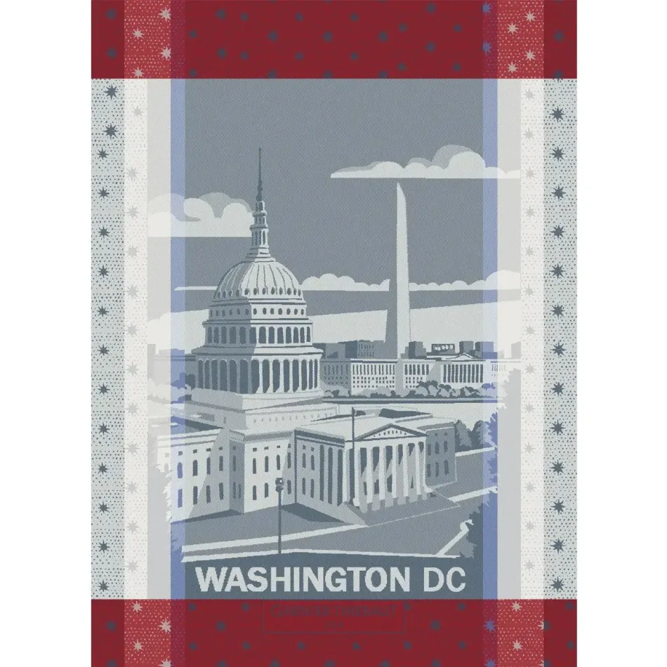 Washington D.C. Red/White/Blue Jacquard Kitchen Towel