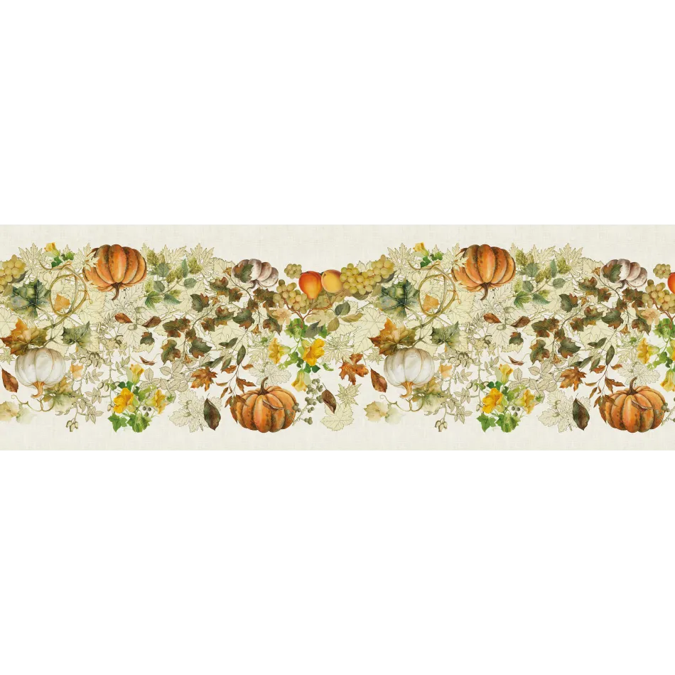 Delices D'Automne Potiron 50% Cotton 50% Linen Printed Tablerunner 21"x61"
