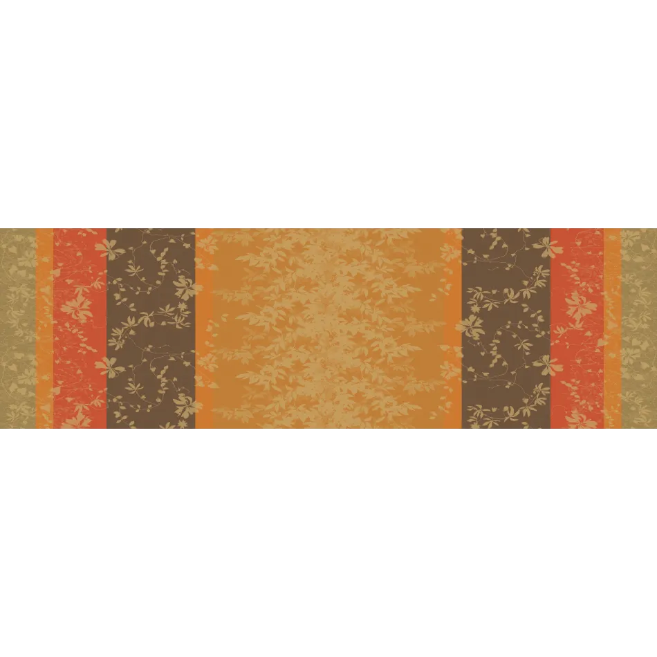 Mille Lierres Automne 100% Cotton Jacquard Tablerunner 22"x71"