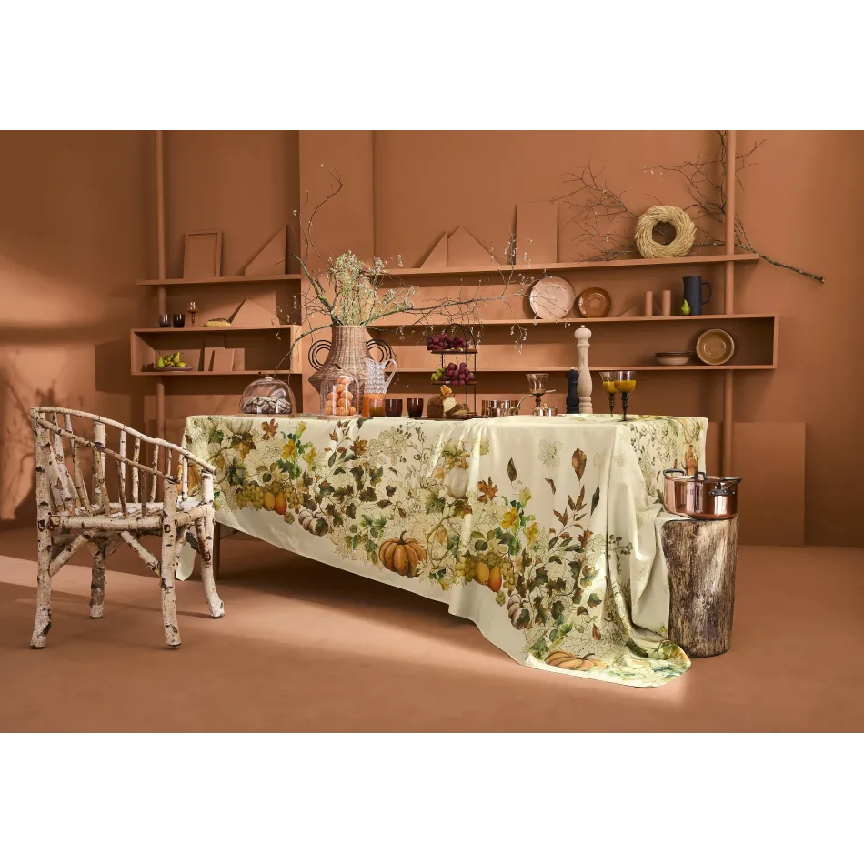 Delices D'Automne Potiron 50% Cotton 50% Linen Printed Table Linens
