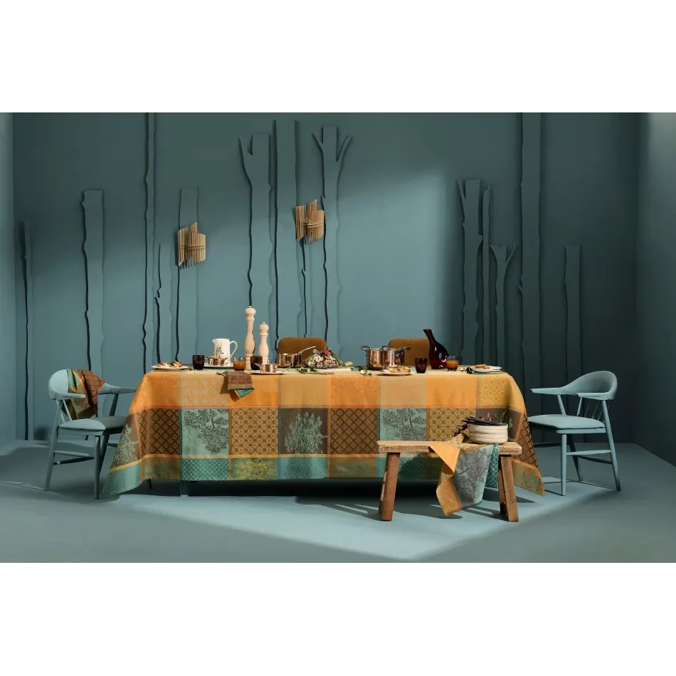 Mille Trees Foret Coated Cotton Jacquard Table Linens