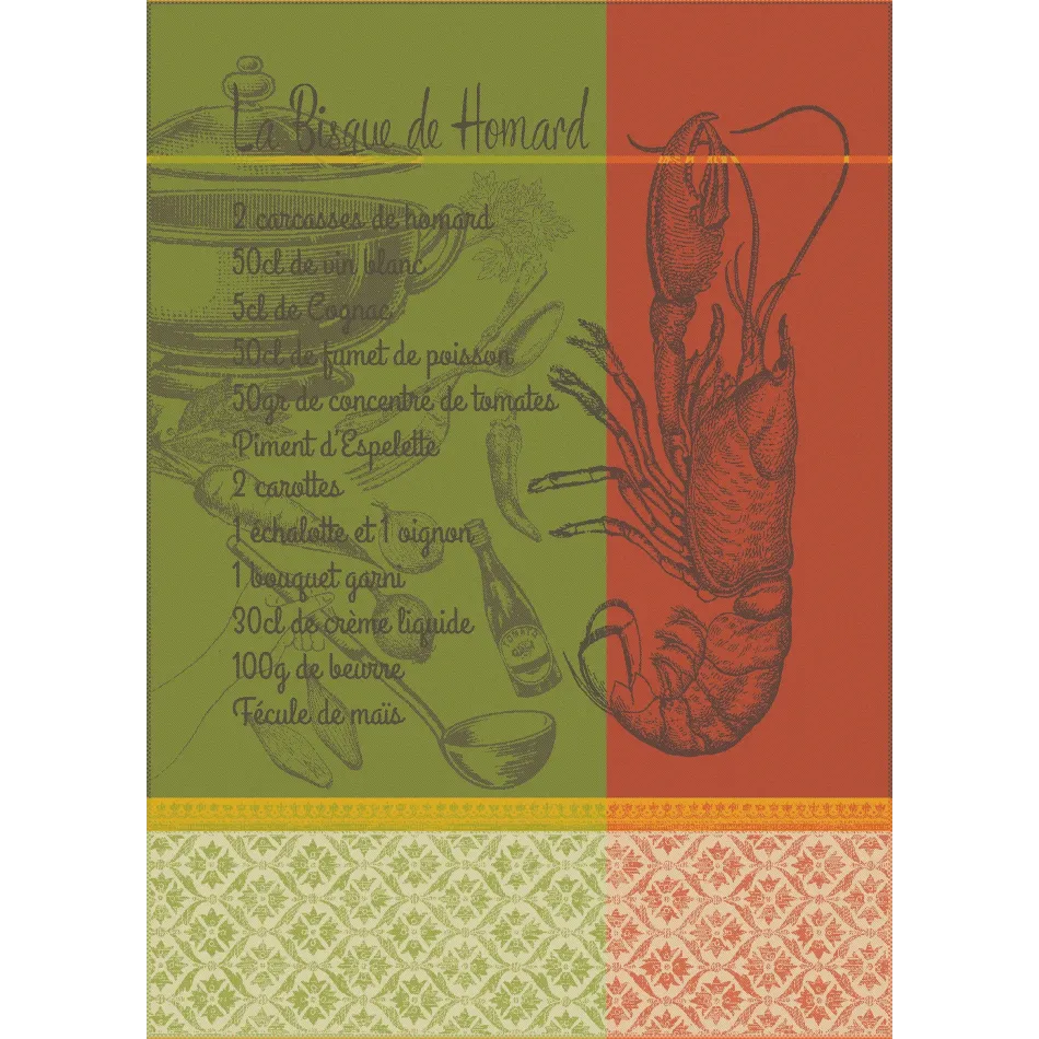 Bisque De Homard Mousse 100% Cotton Jacquard Kitchen Towel 22"x31"