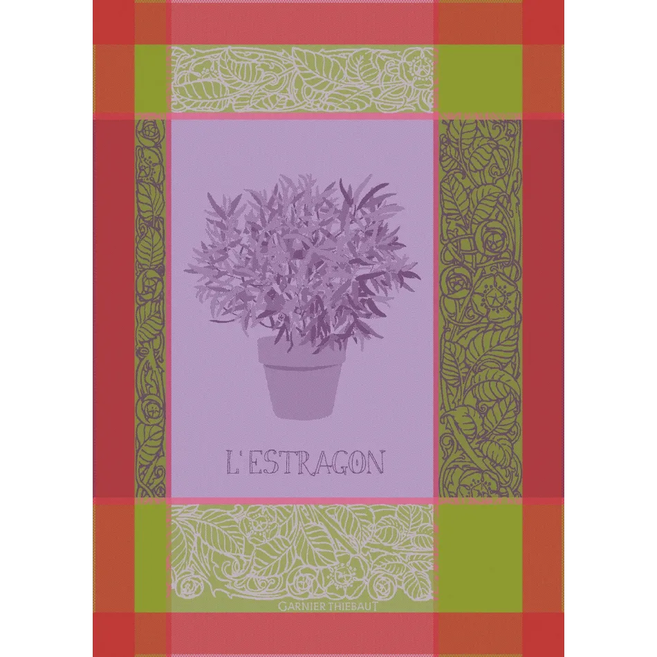 L'Estragon Mousse 100% Cotton Jacquard Kitchen Towel 22"x31"