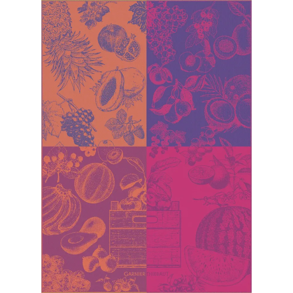 Les Fruits Purple 100% Cotton Jacquard Kitchen Towel 22"x31"
